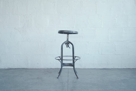 Industrial Toledo Metal Barstool