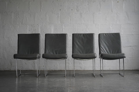 Milo Baughman Chrome Dining Chairs