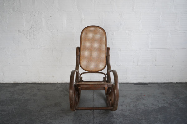 Vintage Caned Rocking Chair