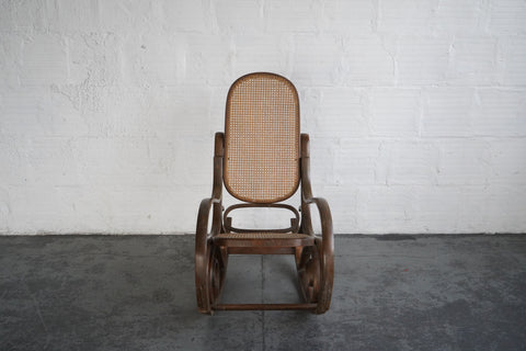 Vintage Caned Rocking Chair