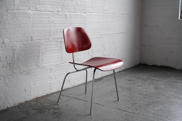Red Eames Herman Miller 1940's DCM Dining Chair