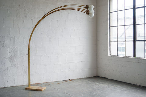 Vintage Arched Lamp with Marble Base