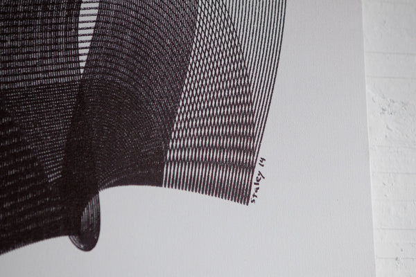 Spencer Scott Staley Vertical CNC Line Painting SIGNATURE