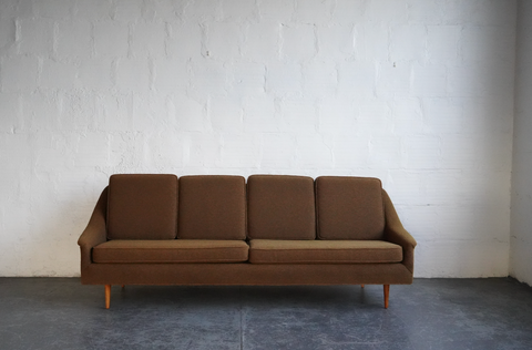 Vintage Sofa with Green Upholstery