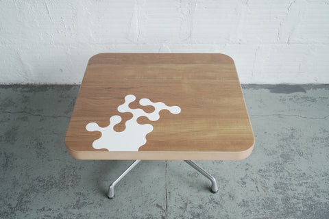 Teak Table With Corian Inlay