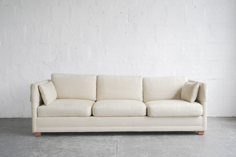 Cream Three-Seater Sofa