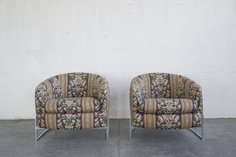 Club Chairs in the Style of Milo Baughman