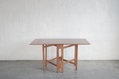 Danish Teak Gate Leg Drop-Leaf Dining Table