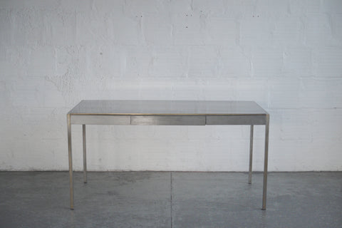 1970s Metal and Brass Desk