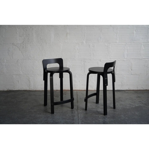 Alvar Aalto Artek K65 Lowback Counter Stool