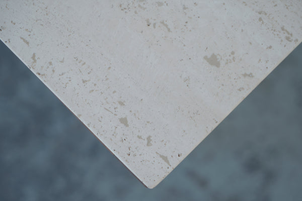 Walnut and Travertine Coffee Table