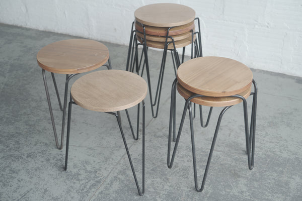 Florence Knoll-Style Side Table/Stool