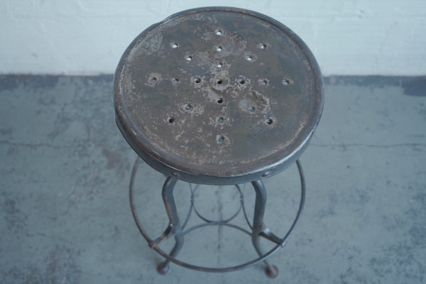 Industrial Toledo Metal Barstool