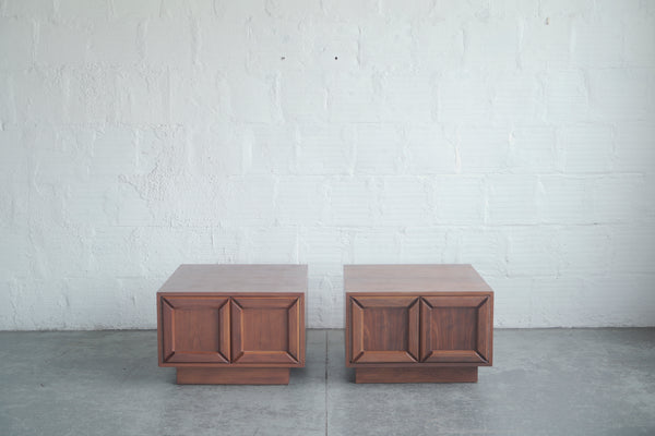 Brown Saltman Cabinet Side Tables