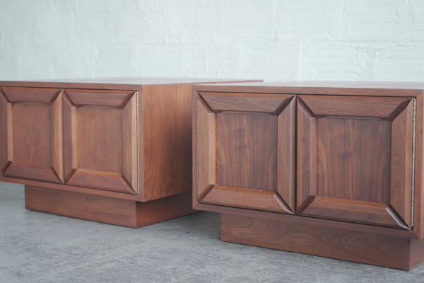 Brown Saltman Cabinet Side Tables