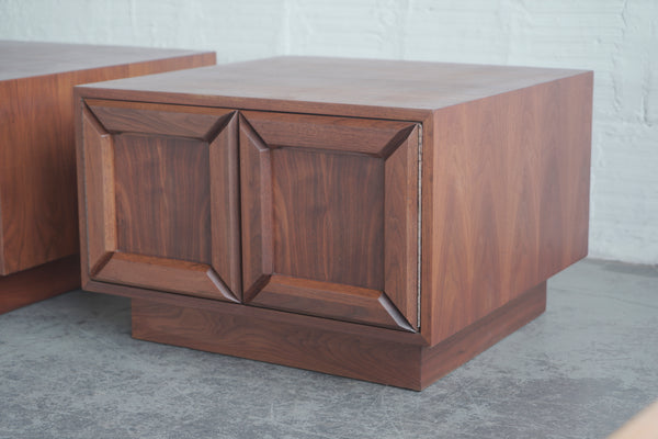 Brown Saltman Cabinet Side Tables