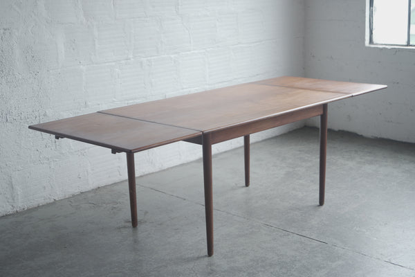 Danish Teak Draw Leaf Dining Table