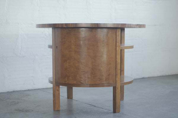 1930s Swedish Table with Cabinet