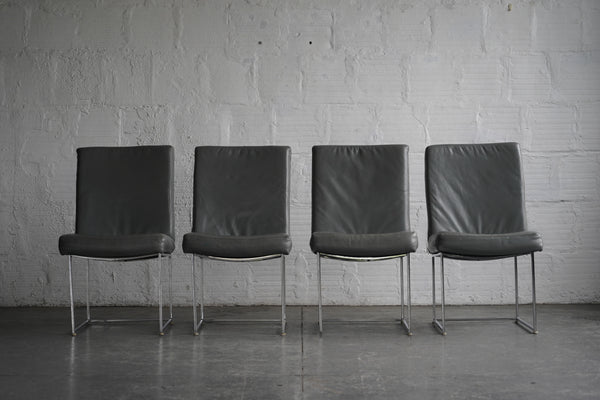 Milo Baughman Chrome Dining Chairs