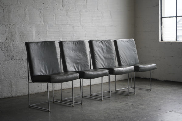 Milo Baughman Chrome Dining Chairs