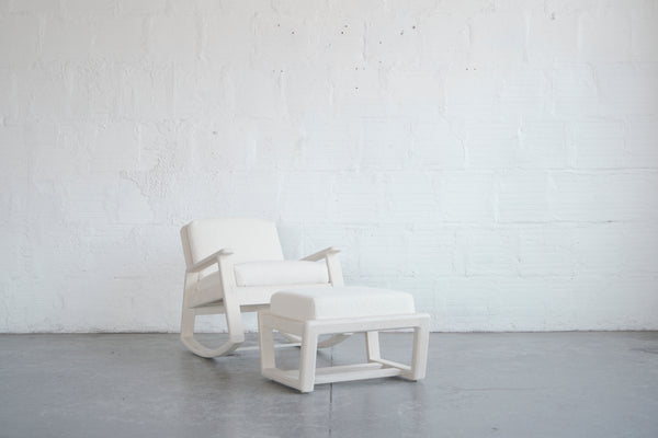 Plywood Rocking Chair and Ottoman