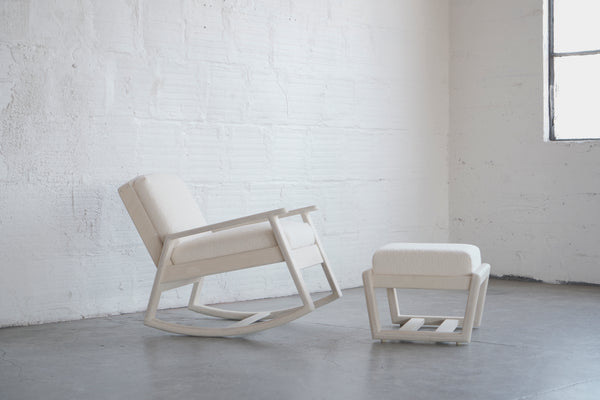 Plywood Rocking Chair and Ottoman