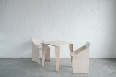Archival TGM Plywood Table and Chairs