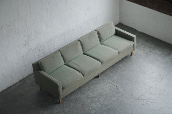 Milo Baughman-Style Four-Seater Sofa