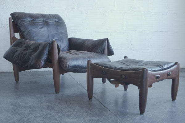 Sergio Rodrigues Mole Lounge Chair and Ottoman