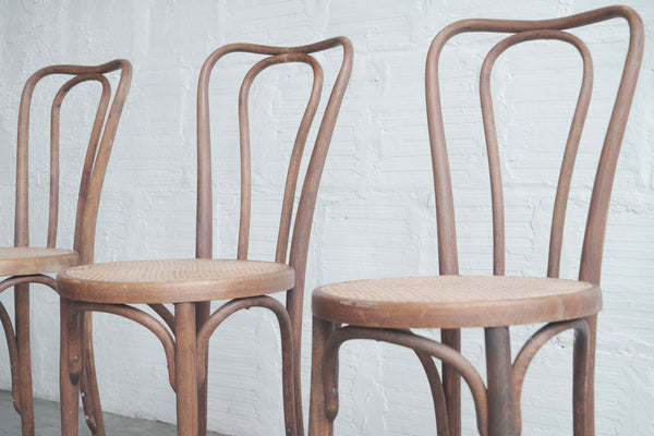 Early Jacob & Josef Kohn Bentwood Caned Chairs