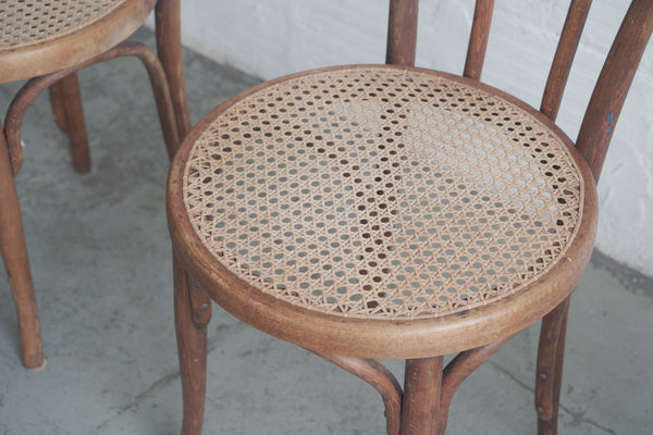 Early Jacob & Josef Kohn Bentwood Caned Chairs