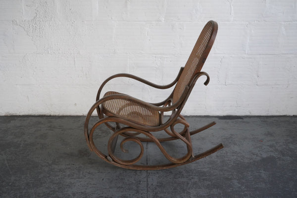 Vintage Caned Rocking Chair
