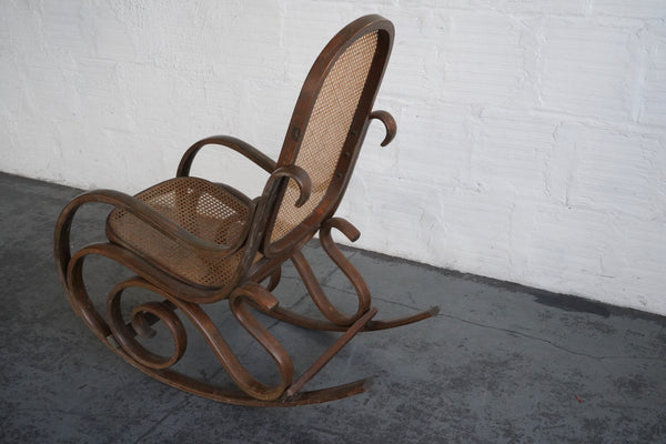 Vintage Caned Rocking Chair