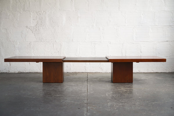 John Keal for Brown Saltman Expandable Walnut Coffee Table