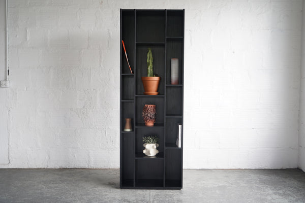 Contemporary Tall Black Bookshelf