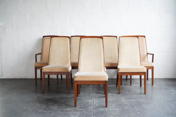 Glenn of California Velvet Dining Chairs (Set of Eight)