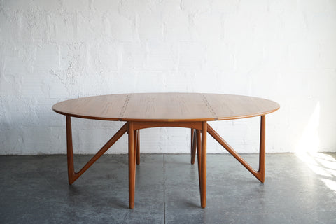 Oval Drop Leaf Dining Table by Neils Kofoed