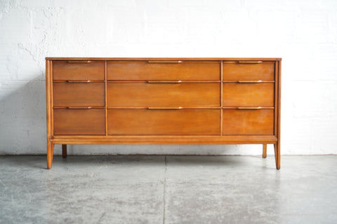 Mid-Century Walnut Lowboy Dresser by Kent Coffey