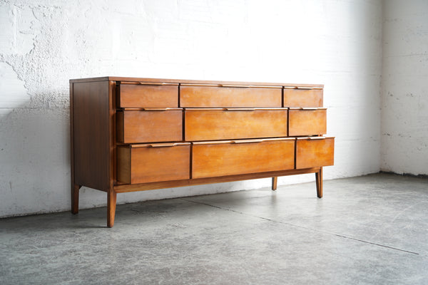 Mid-Century Walnut Lowboy Dresser by Kent Coffey