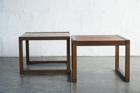 Finger Joint Wood End Tables
