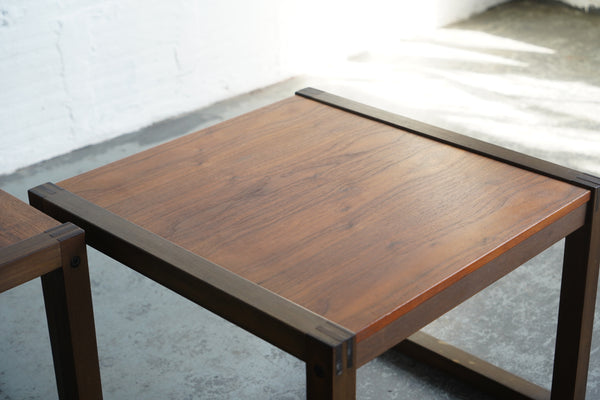 Finger Joint Wood End Tables