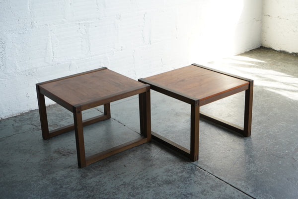 Finger Joint Wood End Tables