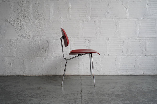 Red Eames Herman Miller 1940's DCM Dining Chair