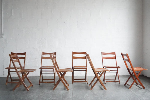 1940s Wooden Folding Chairs