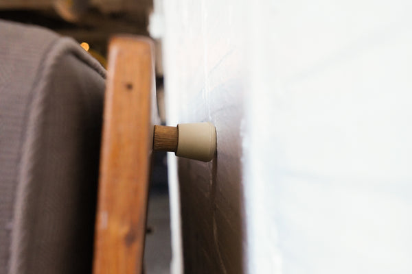 Danish Wall-Leaning Sofa with Textured Upholstery