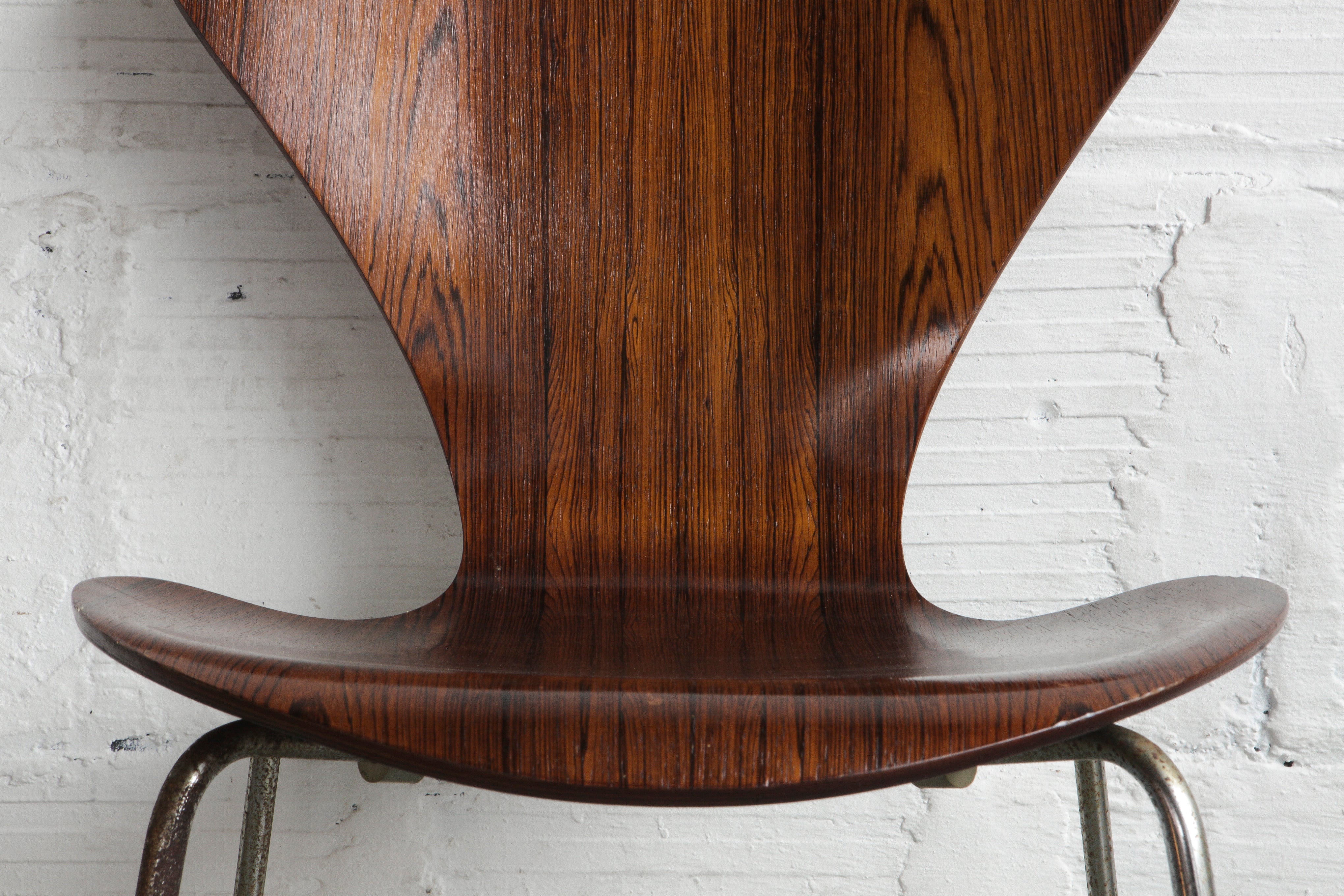 椅子 Arne Jacobsen 3170 Teak FRITZ HANSEN Mid Century Arne Jacobsen, Swivel Desk Chair Made Teak Model 3113