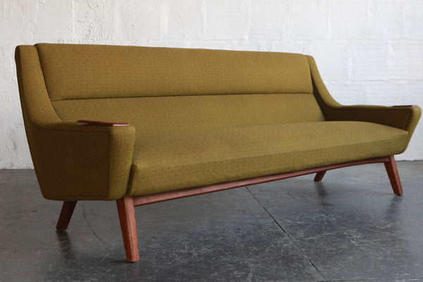 Danish Mid Century Teak Paw Sofa