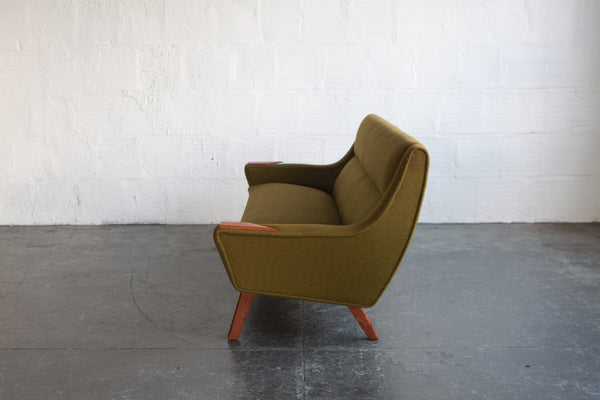 Danish Mid Century Teak Paw Sofa