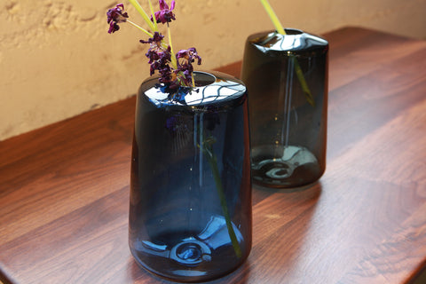 Matthew Abadi Transparent Gem Tone Tower Vases