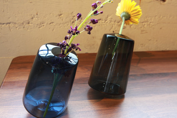 Matthew Abadi Transparent Gem Tone Tower Vases